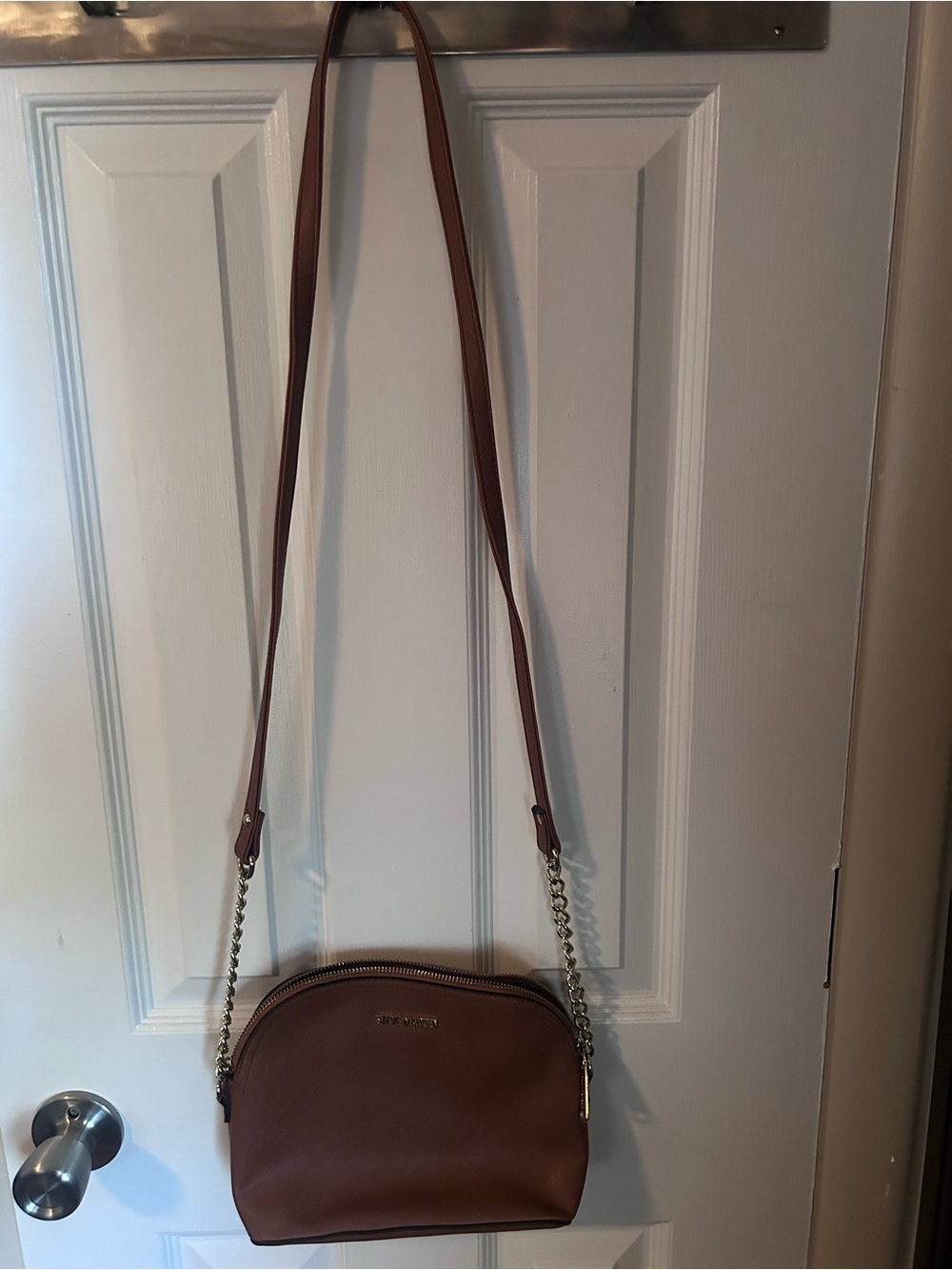 Steve Madden Brown Leather Crossbody Bag